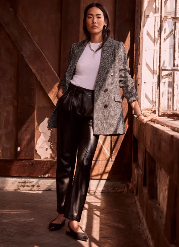 Black Faux Leather Trousers sold by Mint Velvet