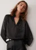 Grey Satin Embellished Blouse sold by Mint Velvet