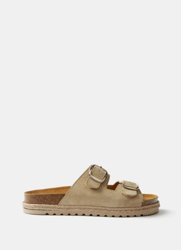 Neutral Suede Strap Sandals sold by Mint Velvet