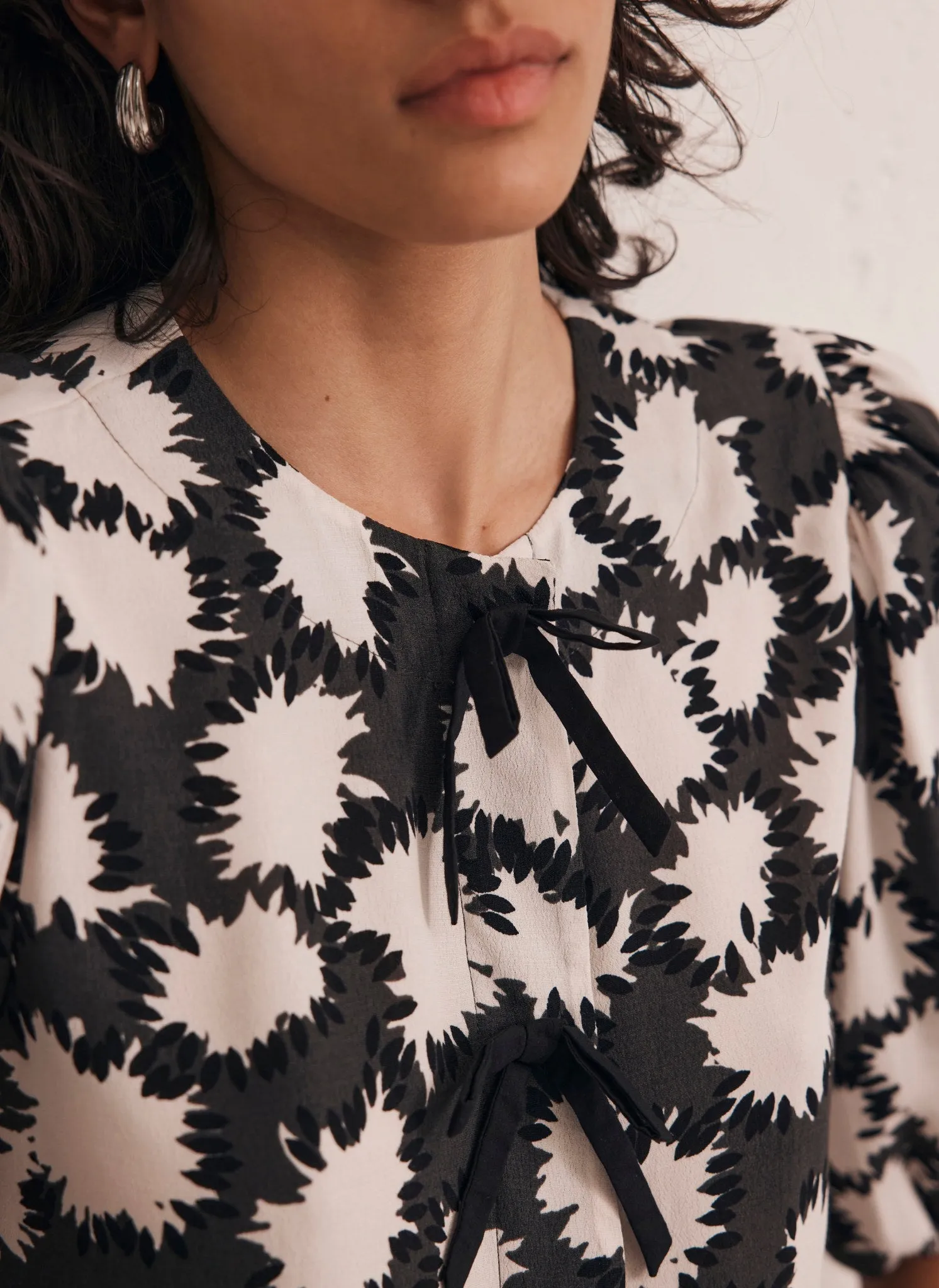 Grey Abstract Print Top sold by Mint Velvet product image thumbnail 5