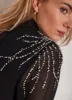 Black Embellished Chiffon Top sold by Mint Velvet