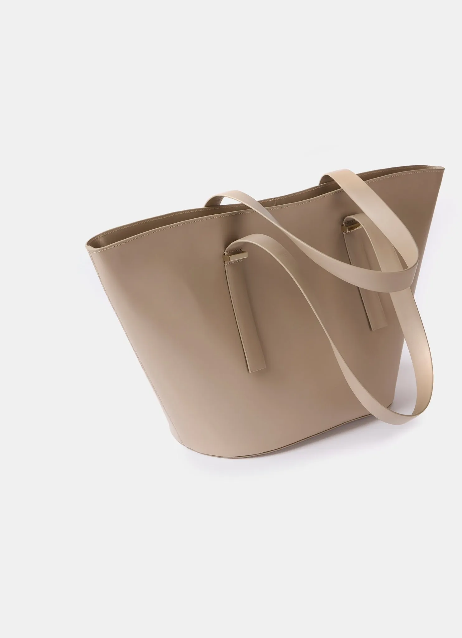 Taupe Leather Tote Bag sold by Mint Velvet product image thumbnail 4