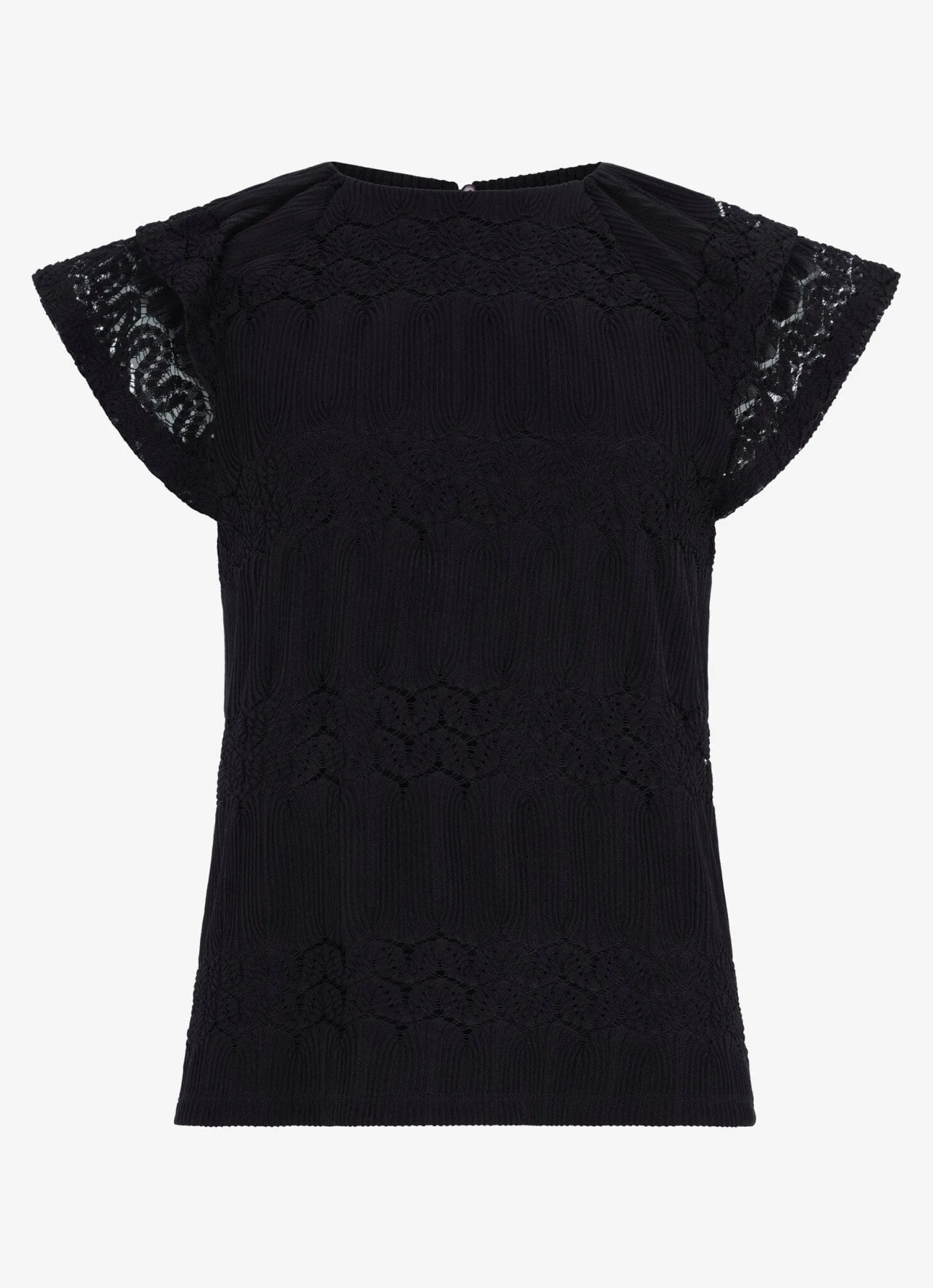 Black Lace Ruffle Top sold by Mint Velvet product image thumbnail 5