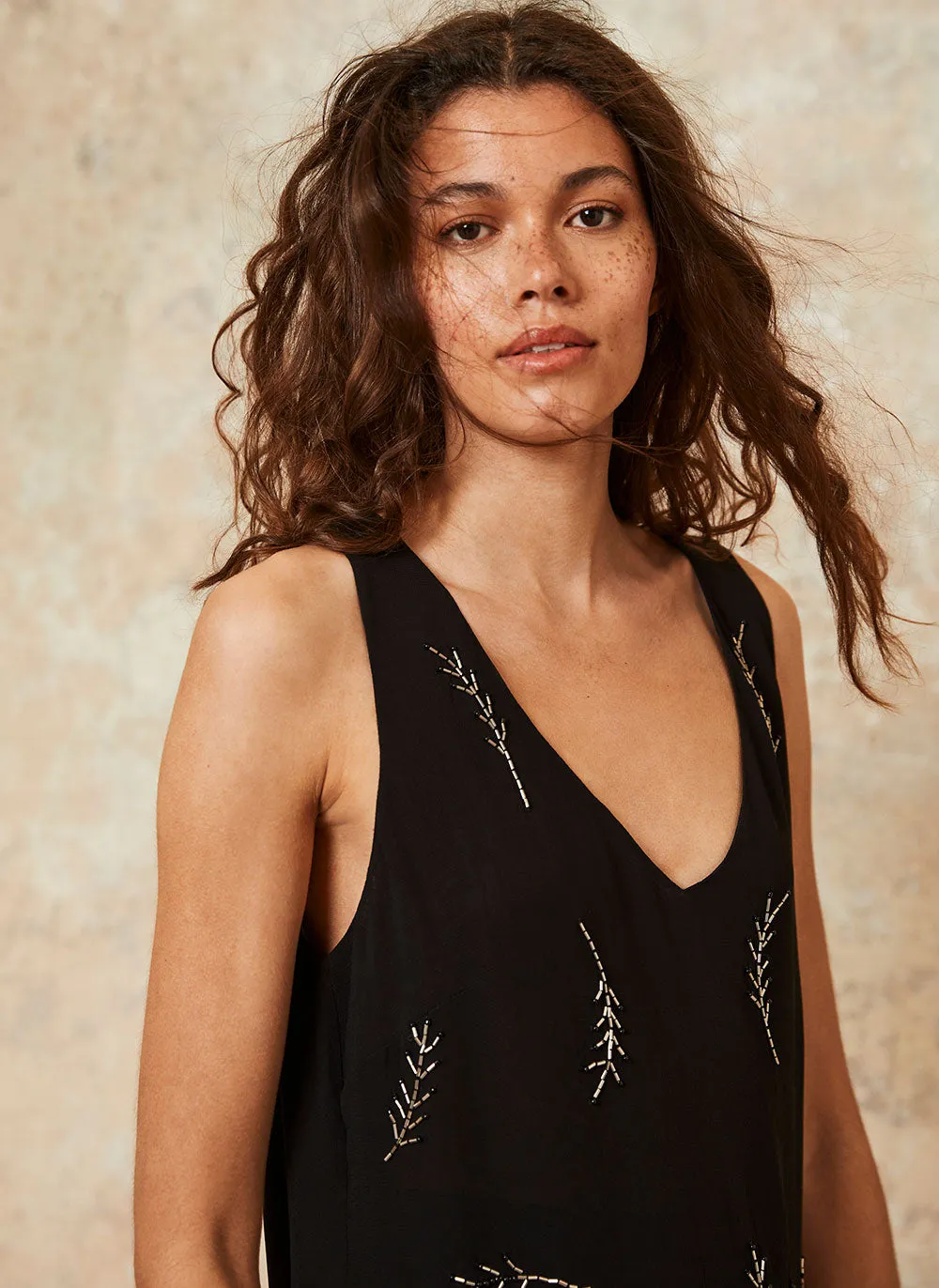 Black Embellished Long Cami sold by Mint Velvet product image thumbnail 3