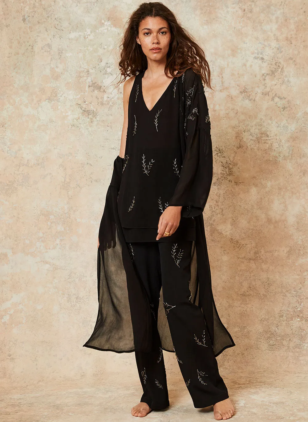 Black Embellished Long Cami sold by Mint Velvet product image thumbnail 2