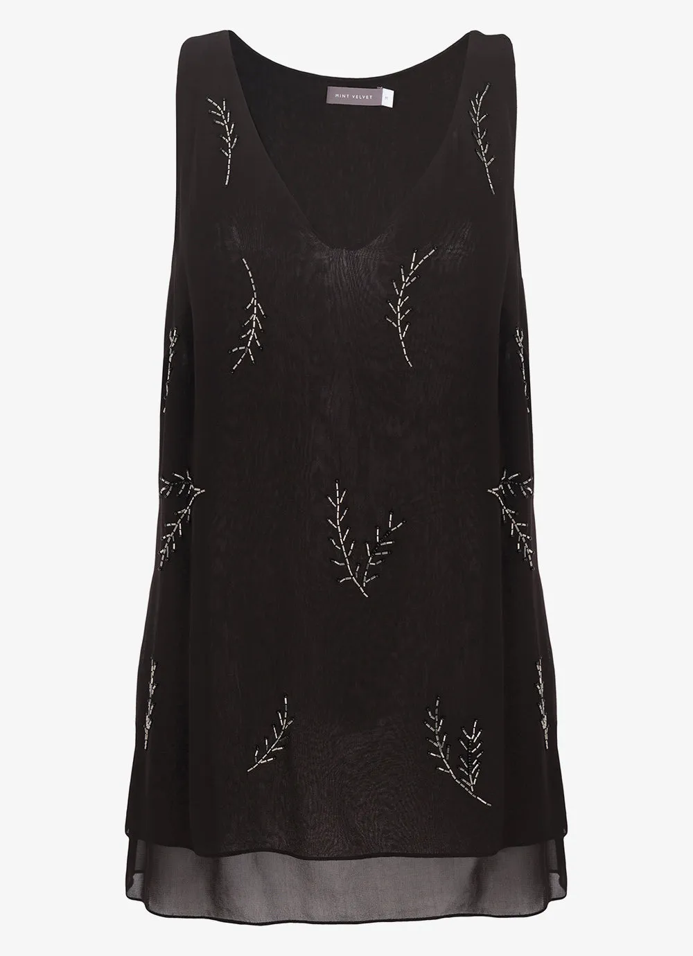 Black Embellished Long Cami sold by Mint Velvet product image thumbnail 5