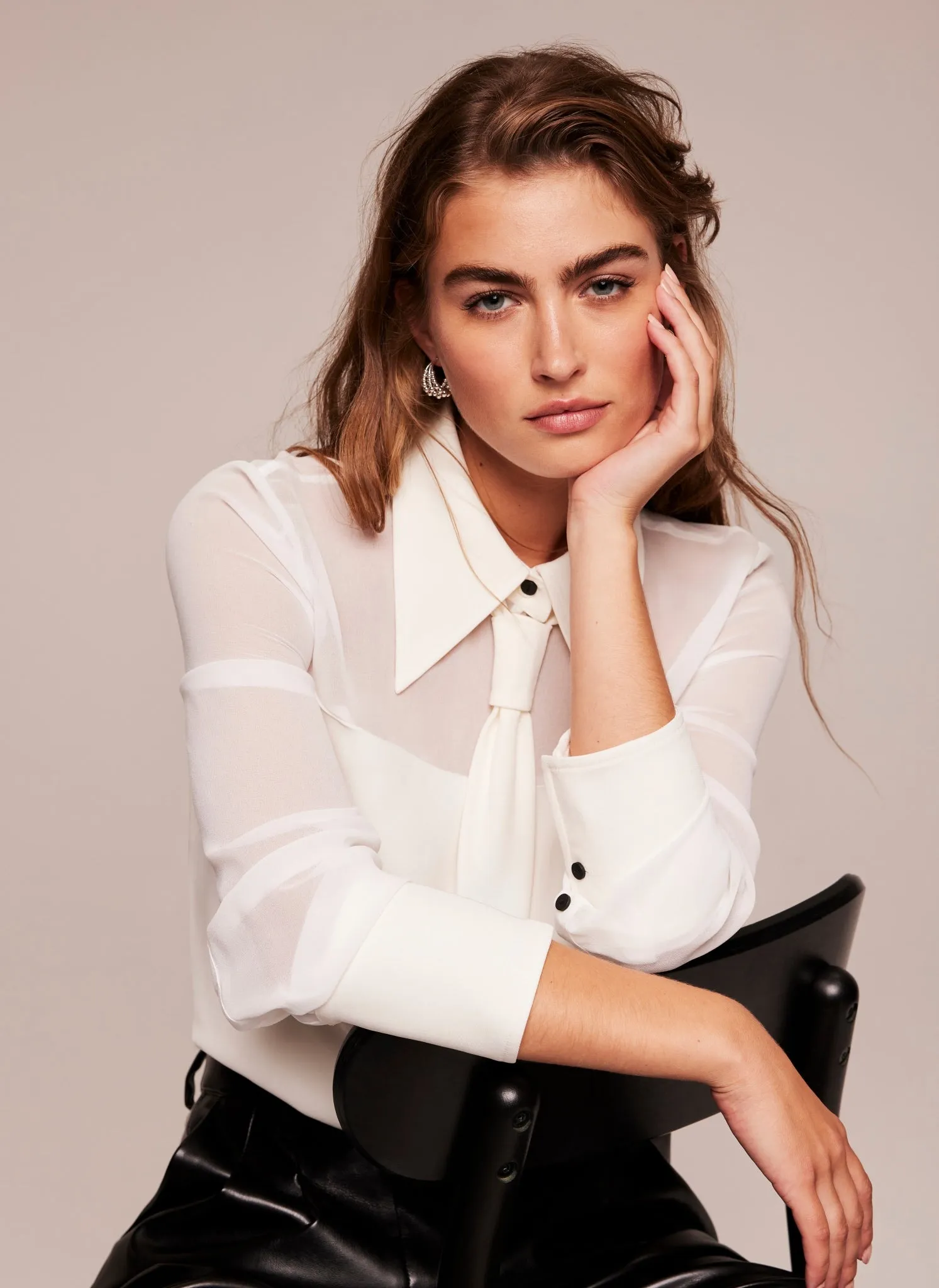 White Tie Detail Shirt sold by Mint Velvet product image thumbnail 4