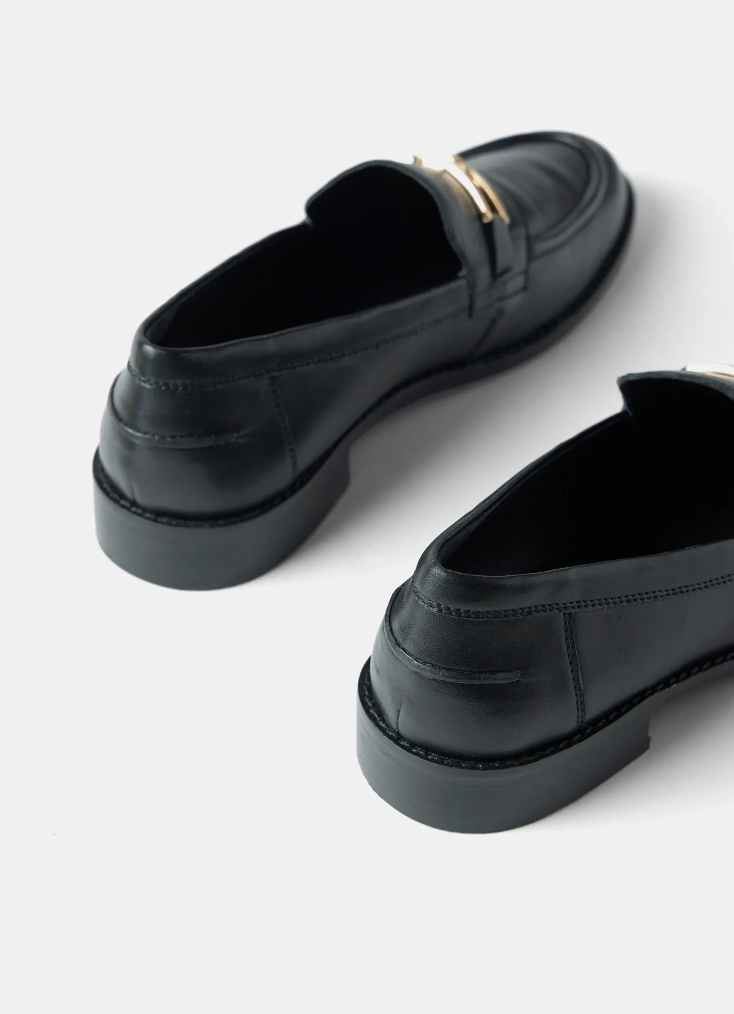 Black Leather Classic Loafers sold by Mint Velvet product image thumbnail 4