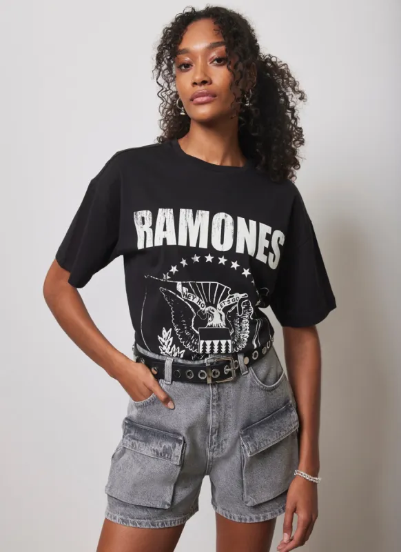 Black Ramones Graphic T-Shirt sold by Mint Velvet