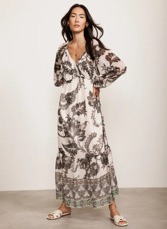 Neutral Print Boho Maxi Dress sold by Mint Velvet
