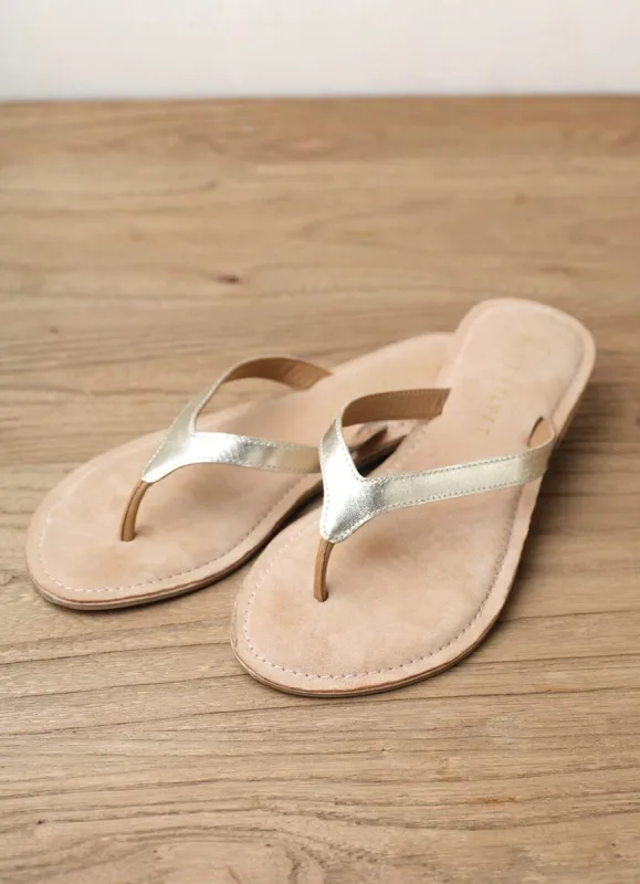 Ellen Gold Flip Flops sold by Mint Velvet