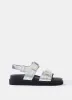 Silver Leather Sandals sold by Mint Velvet
