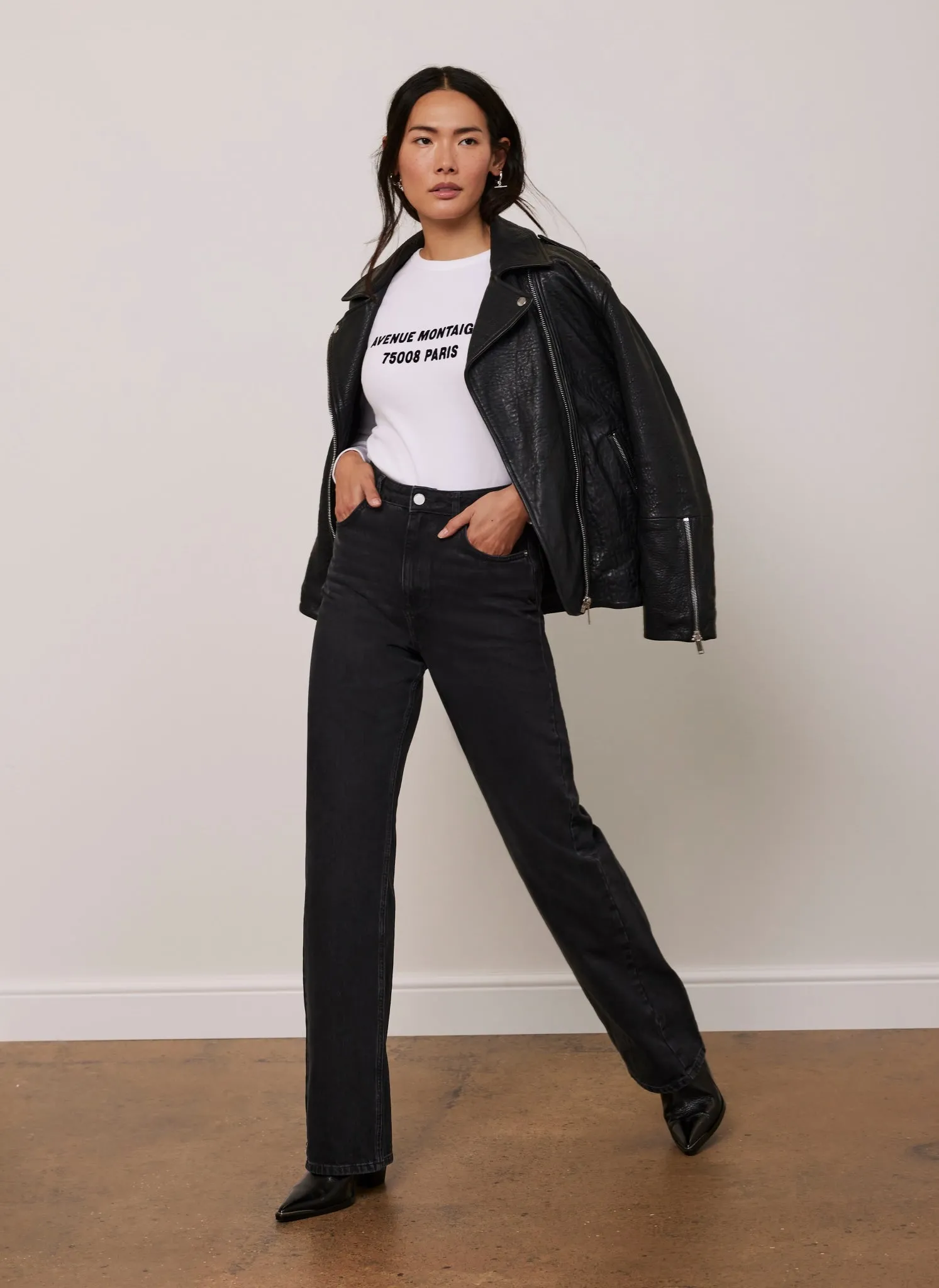 White Cotton Blend Paris Slogan Top sold by Mint Velvet product image thumbnail 2