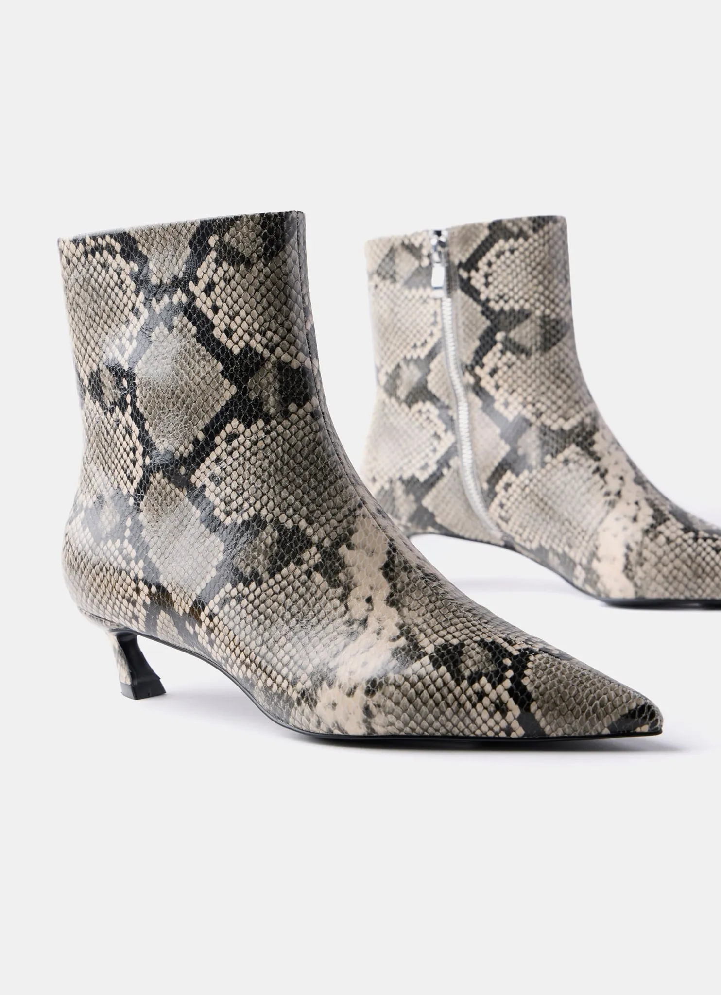 Issy Snake Print Leather Ankle Boot sold by Mint Velvet product image thumbnail 3