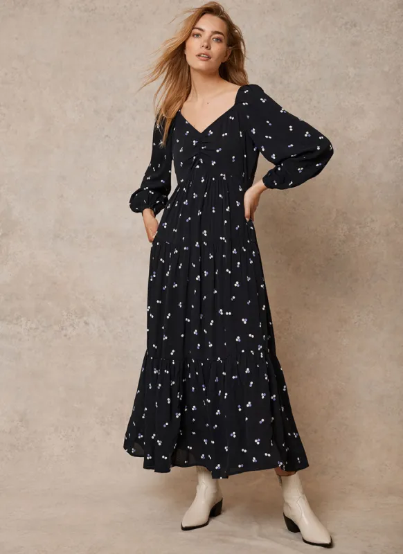 Alice Navy Boho Maxi Dress sold by Mint Velvet