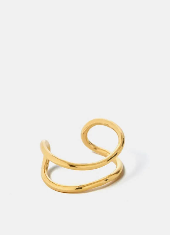 Gold Plated Cuff Bangle sold by Mint Velvet