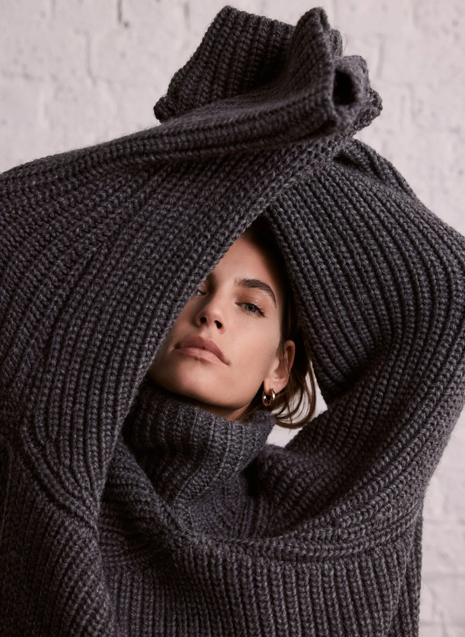 Grey Chunky Knit Jumper sold by Mint Velvet product image thumbnail 2