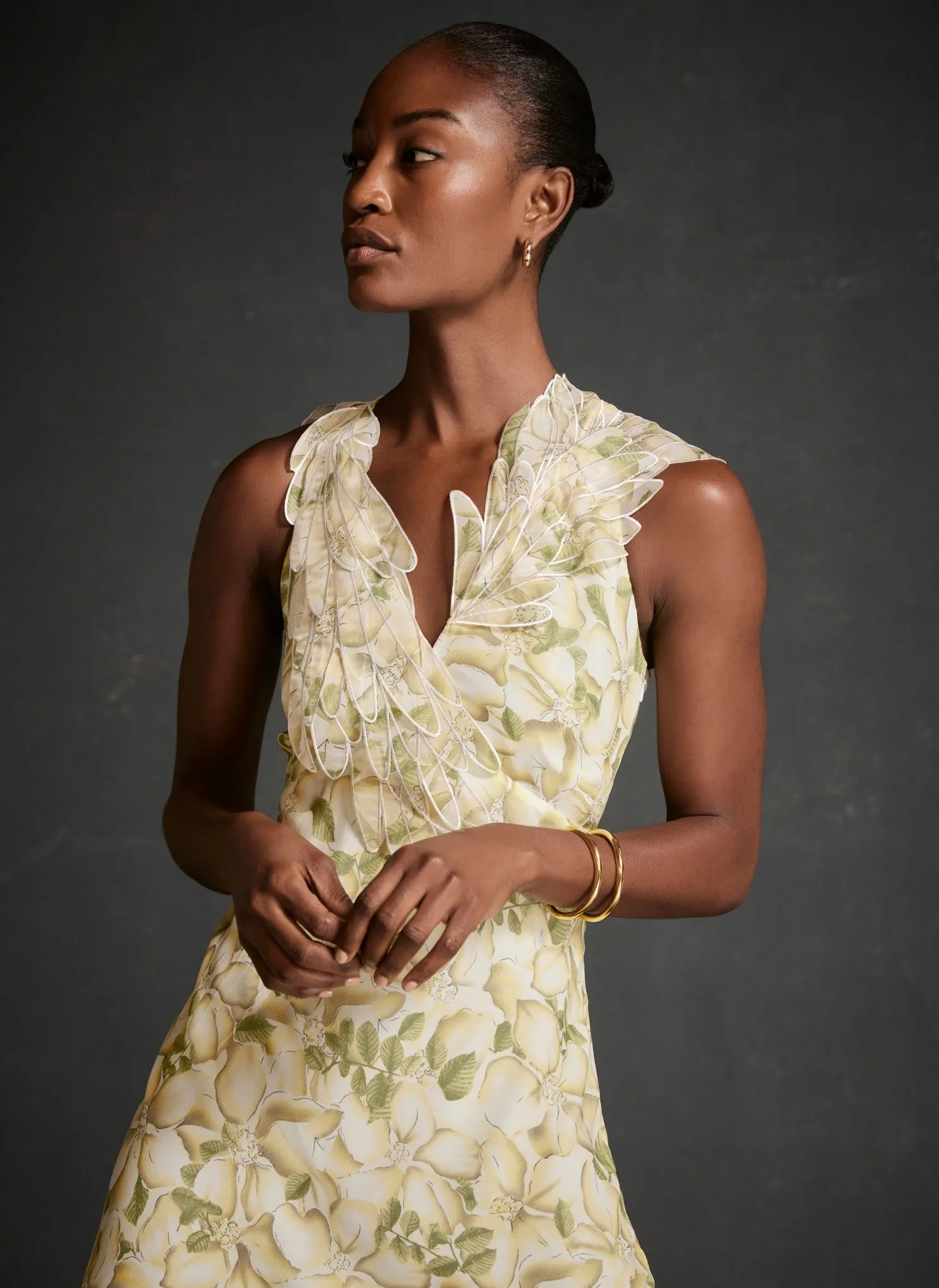 Yellow Floral Print Maxi Dress sold by Mint Velvet product image thumbnail 2