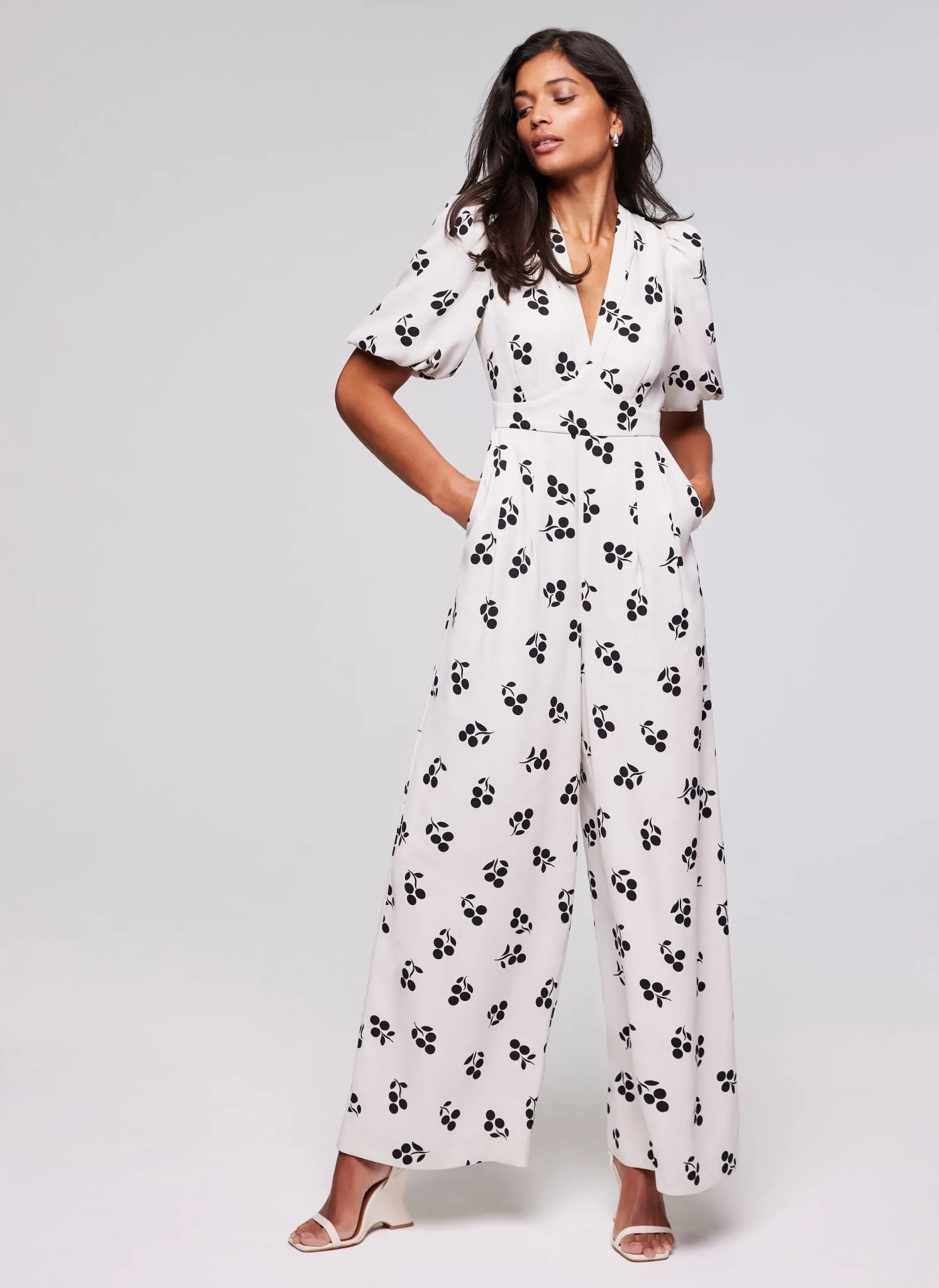 Cream Floral Print Jumpsuit sold by Mint Velvet product image thumbnail 2