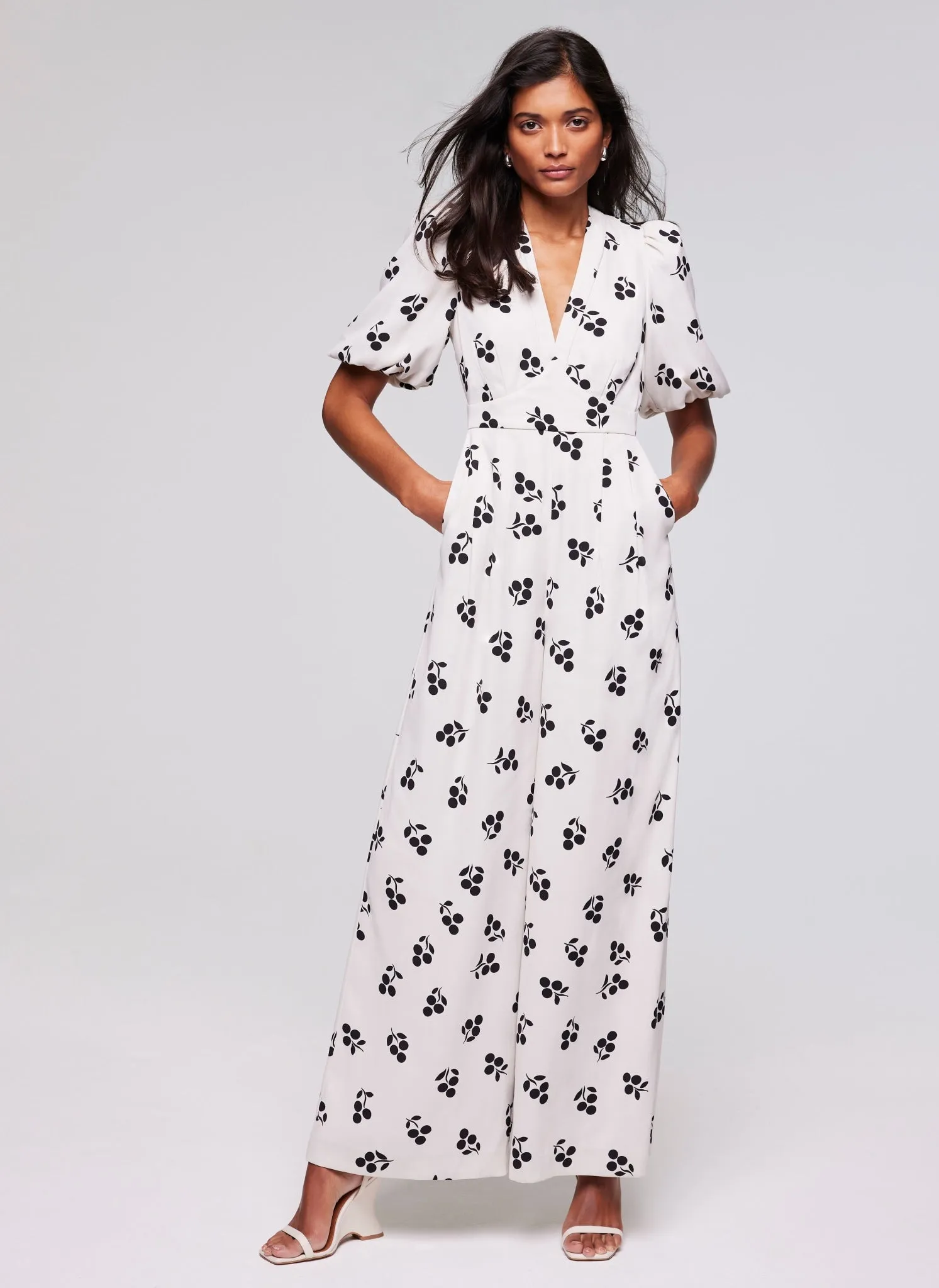 Cream Floral Print Jumpsuit sold by Mint Velvet product image thumbnail 5