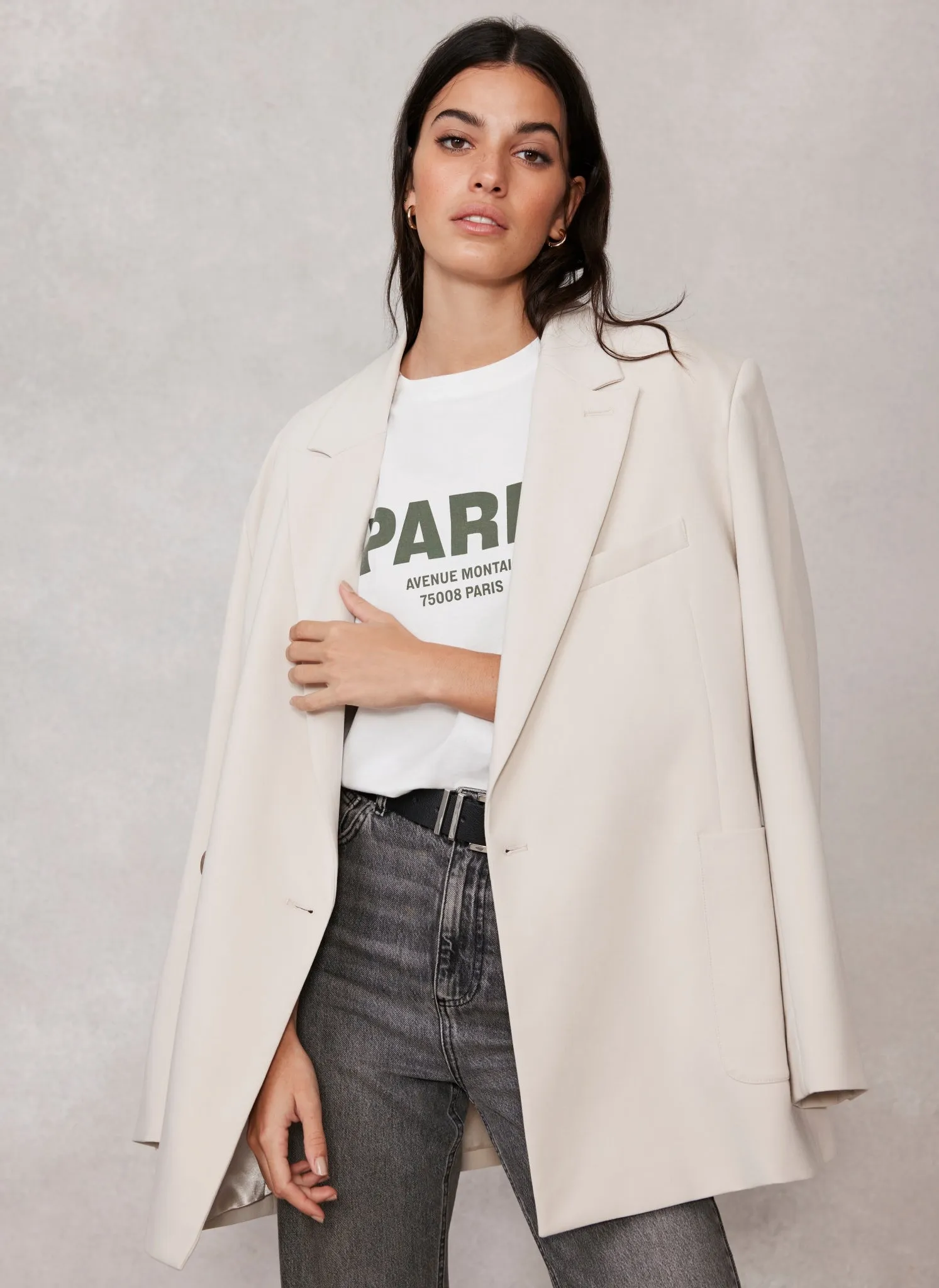 White Paris Slogan T-Shirt sold by Mint Velvet product image thumbnail 2