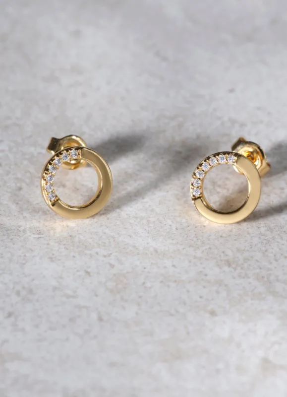 Gold Plated Circle Studs sold by Mint Velvet