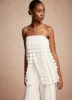 White Disc Fringe Bandeau Top sold by Mint Velvet
