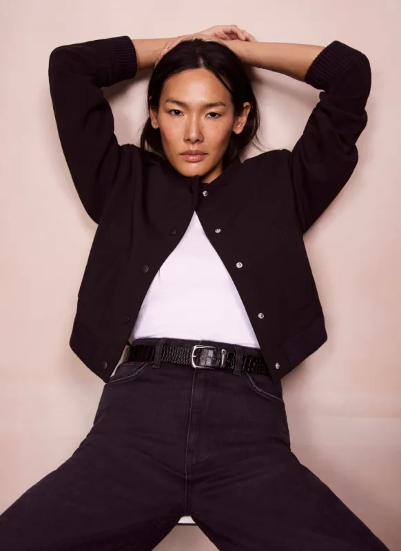 Black Bomber Jacket sold by Mint Velvet