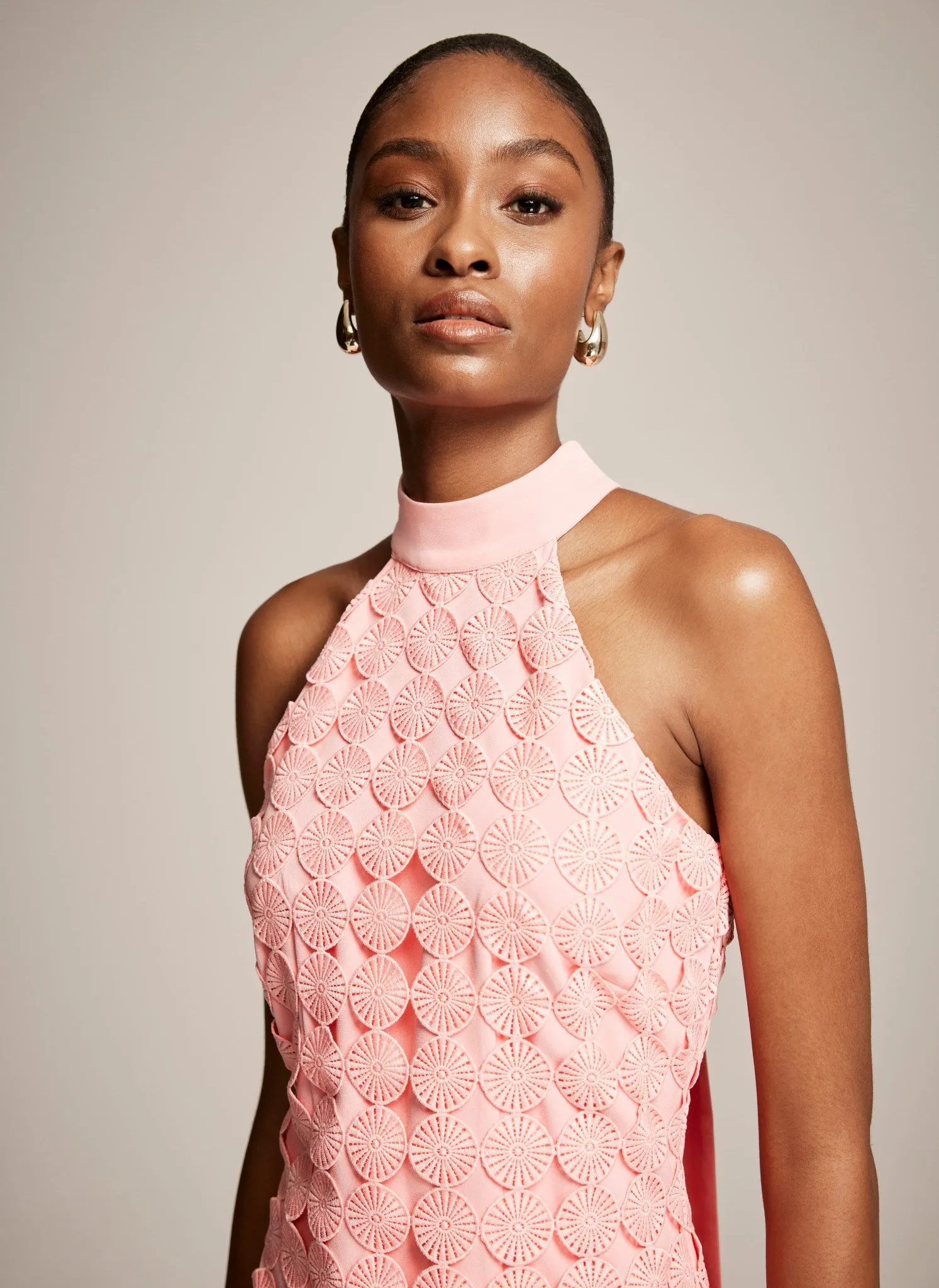 Pink Disc Fringed Midi Dress sold by Mint Velvet product image thumbnail 5