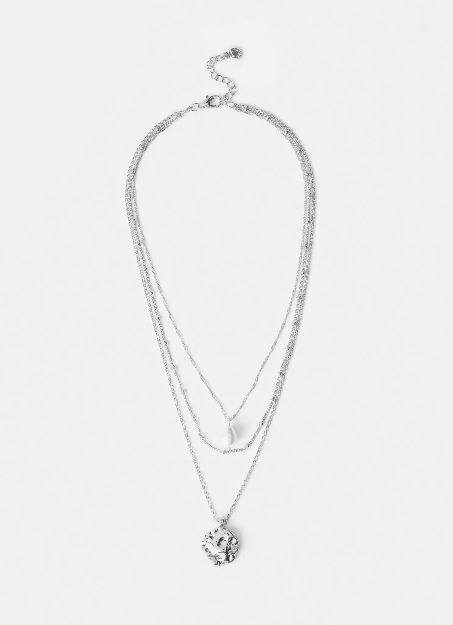 Silver Tone Layered Necklace sold by Mint Velvet product image thumbnail 2