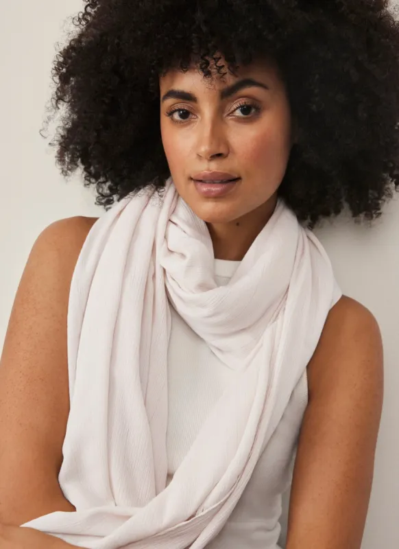 Cream Metallic Lightweight Scarf sold by Mint Velvet