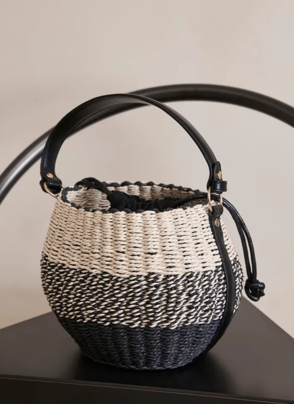 Black Woven Basket Bag sold by Mint Velvet