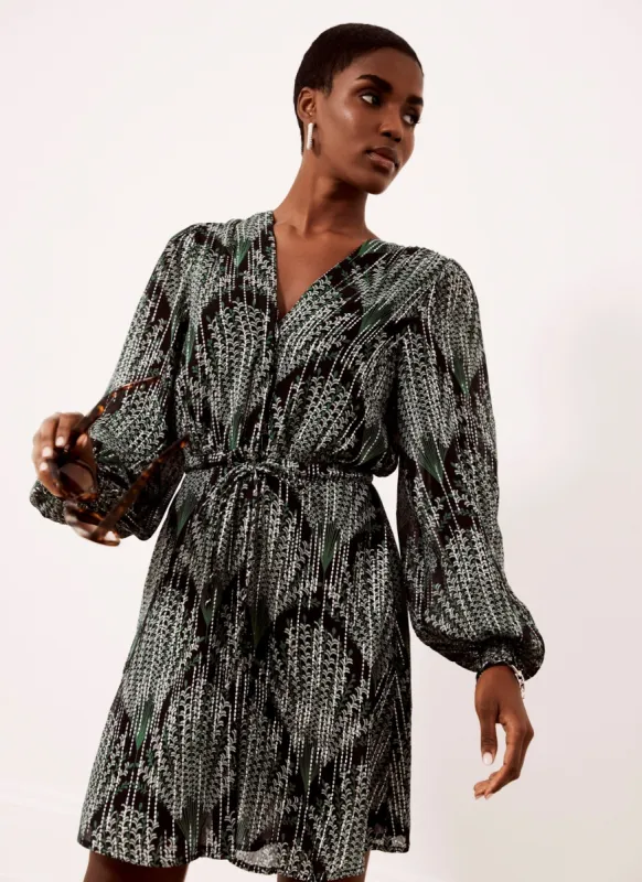 Green Jacquard Mini Dress sold by Mint Velvet