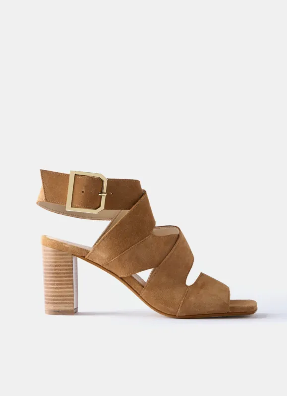 Tan Suede Strap Heels sold by Mint Velvet