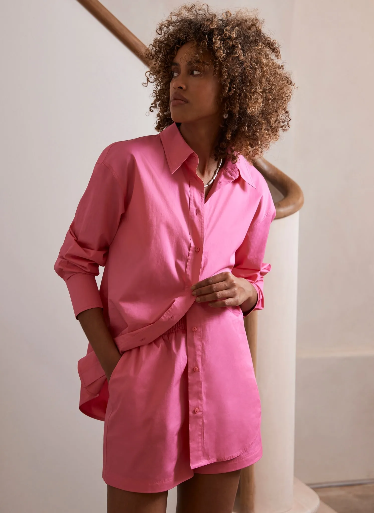 Pink Cotton Shirt & Shorts Set sold by Mint Velvet