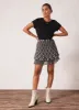 Black Mixed Print Mini Skirt sold by Mint Velvet