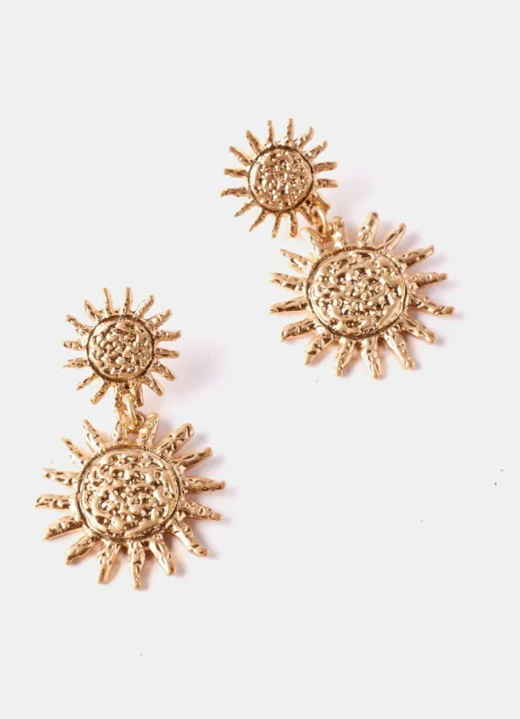 Gold Tone Sunburst Earrings sold by Mint Velvet