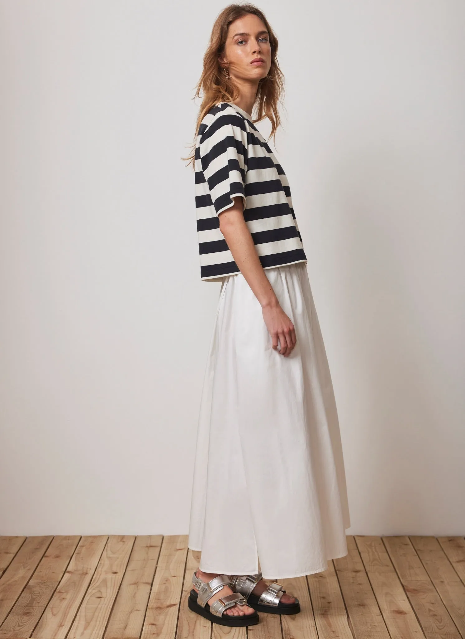 Cream Striped Ultimate T-Shirt sold by Mint Velvet product image thumbnail 2