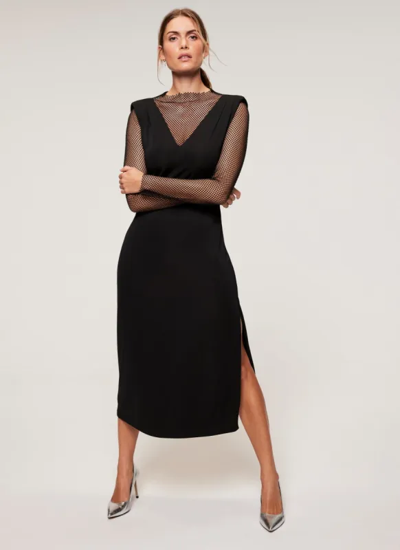 Black Embellished Mesh Dress sold by Mint Velvet