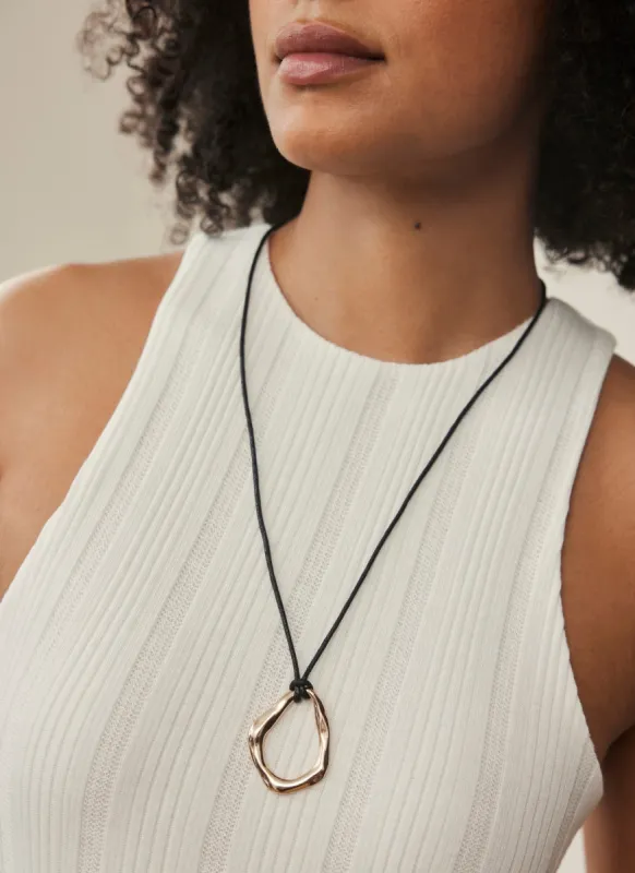 Gold Tone Leather Necklace sold by Mint Velvet