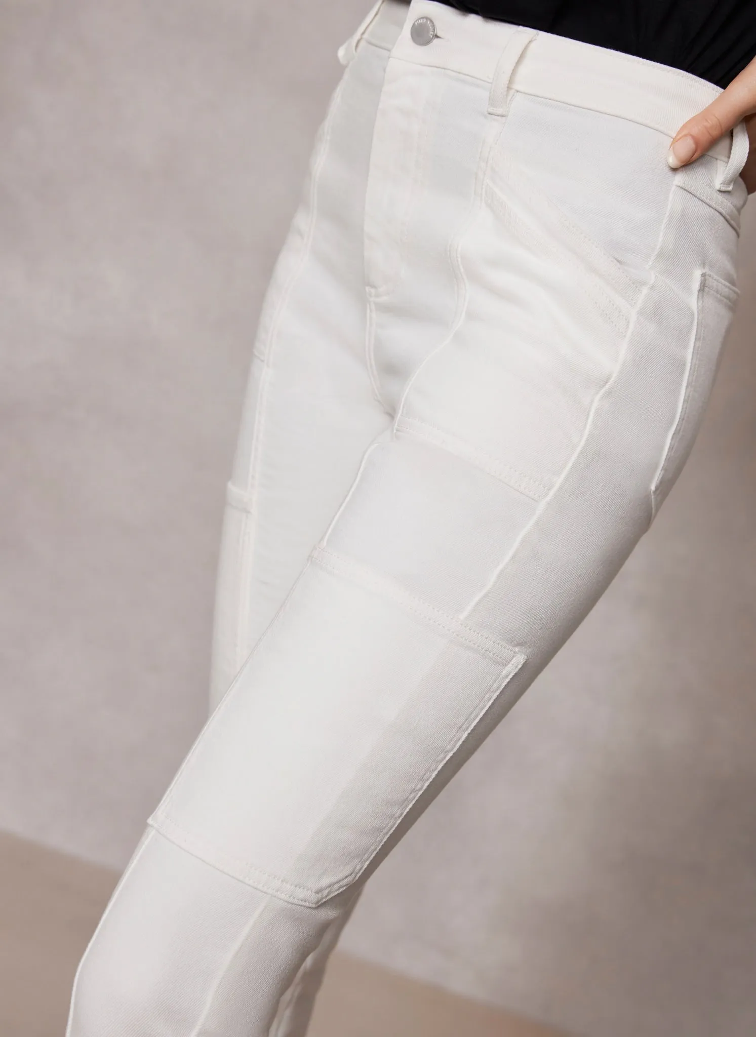 White Carpenter Slim Jeans sold by Mint Velvet product image thumbnail 5