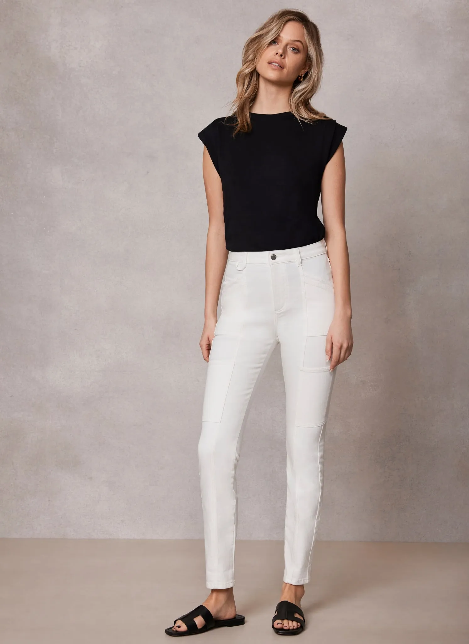 White Carpenter Slim Jeans sold by Mint Velvet product image thumbnail 4
