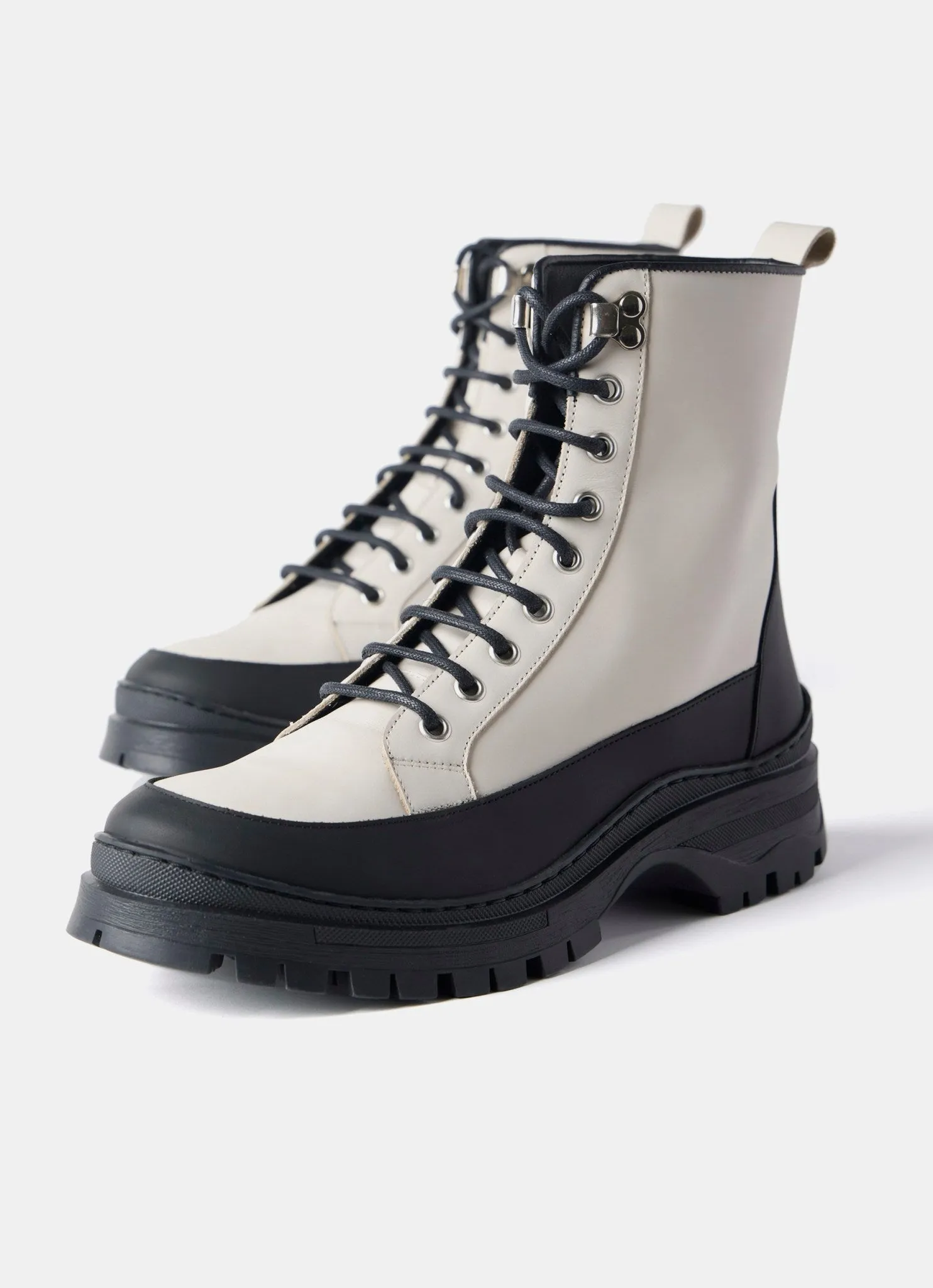 Cream Leather Hiking Boots sold by Mint Velvet product image thumbnail 2