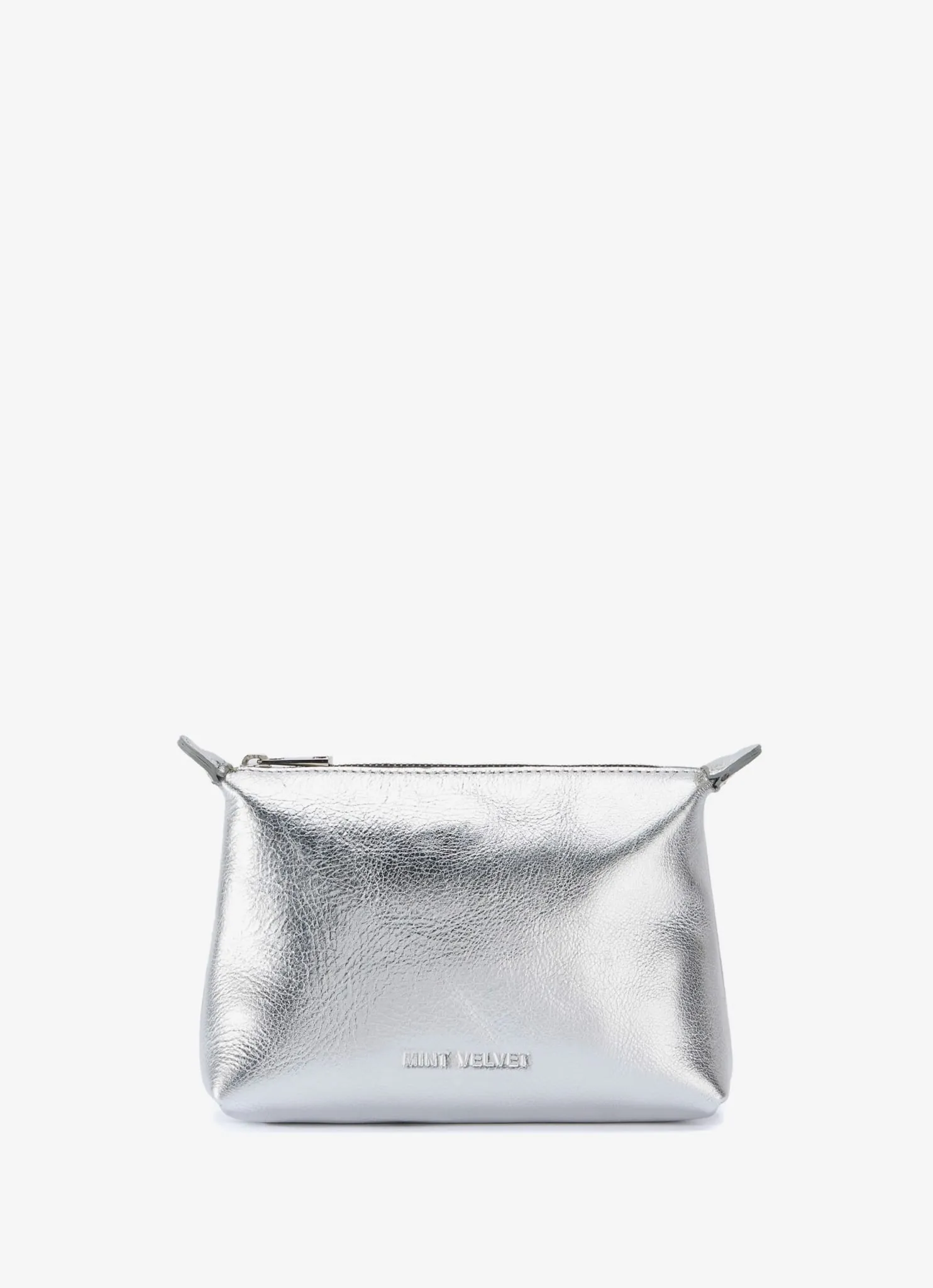 Silver Leather Makeup Bag sold by Mint Velvet product image thumbnail 3