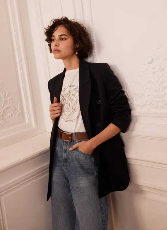 Navy Double Breasted Blazer sold by Mint Velvet