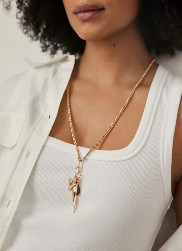 Gold Tone Charm Necklace sold by Mint Velvet