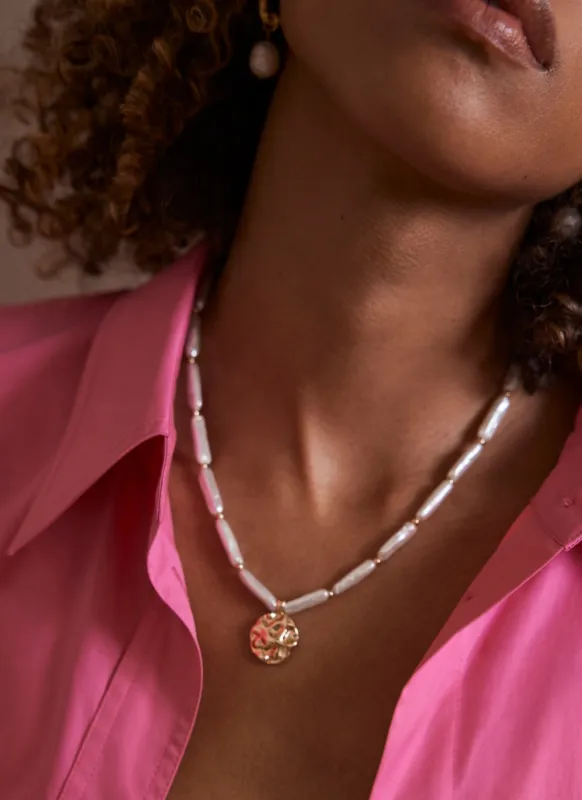 Gold Tone Disc Necklace sold by Mint Velvet