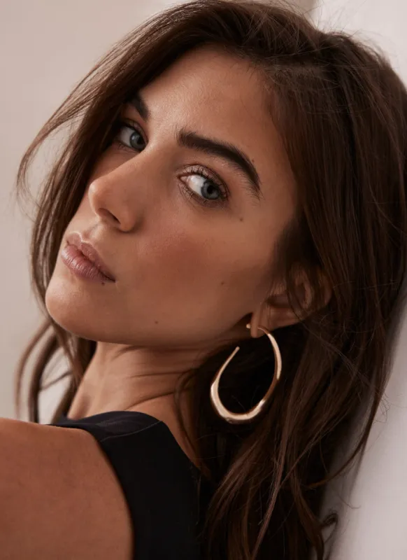 Gold Tone Irregular Earrings made by Mint Velvet