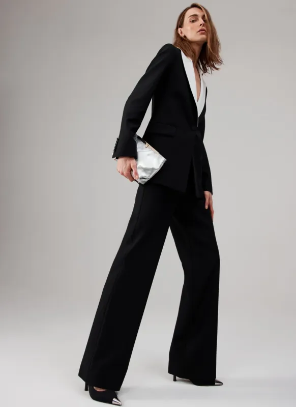 Black Contrast Tux Blazer sold by Mint Velvet