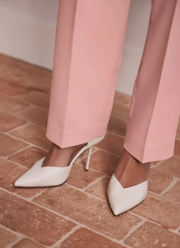 White Leather Court Shoes sold by Mint Velvet